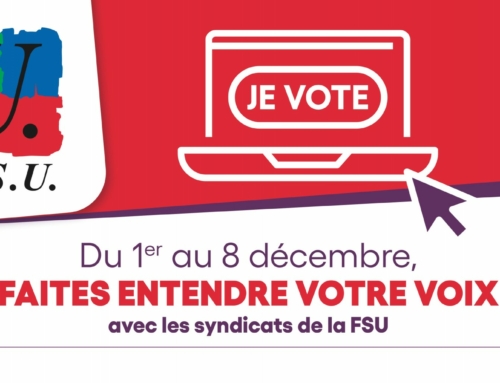 Du 1er au 8 décembre, c’est tout vu, je vote FSU !