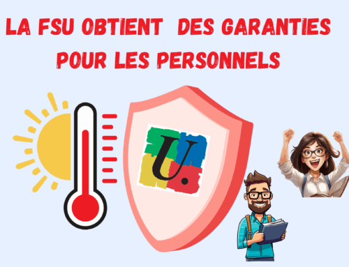 Santé des personnels : la FSU obtient des garanties pour les personnels.